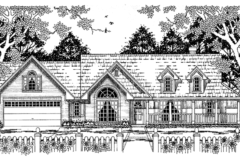 Architectural House Design - Country Exterior - Front Elevation Plan #42-557