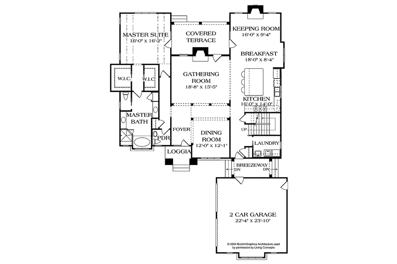 House Plan Design - Floor Plan - Main Floor for Country House Plan #453-444 - 3 bed, 3.5 bath