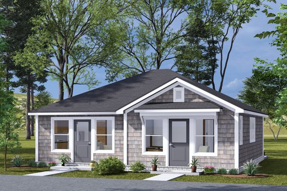 Exterior - Other Elevation for Cottage House Plan #513-2298 - 1 bed, 1 bath