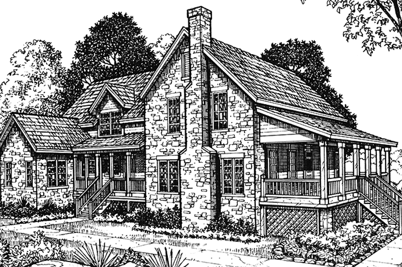 Dream House Plan - Country Exterior - Front Elevation Plan #140-185