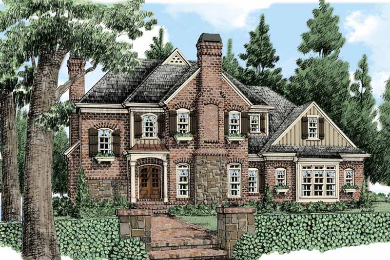 Home Plan - Exterior - Front Elevation 3 for Country House Plan #927-479 - 4 bed, 4.5 bath