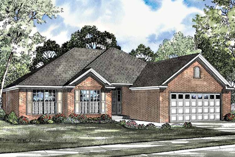 Architectural House Design - Exterior - Front Elevation 3 for Colonial House Plan #17-3081 - 3 bed, 2 bath