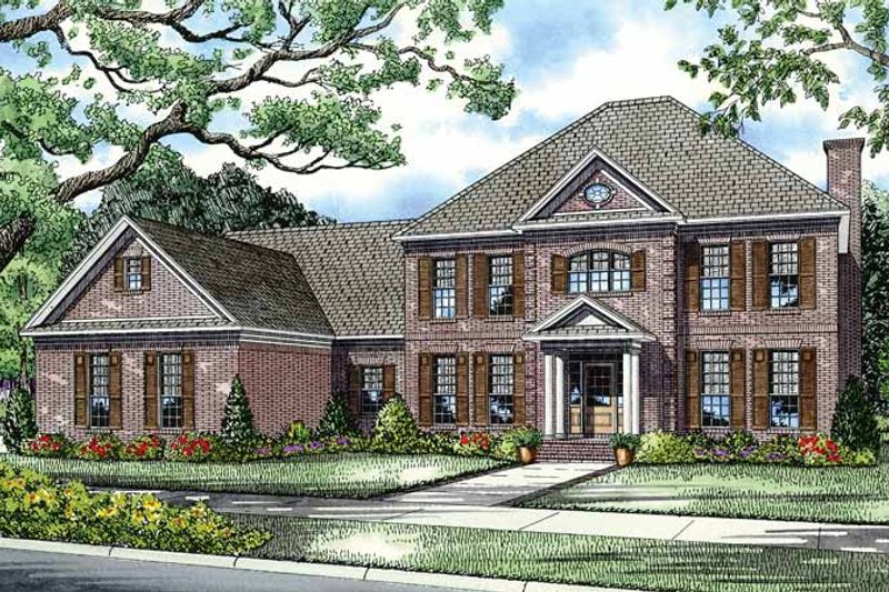Dream House Plan - Colonial Exterior - Front Elevation Plan #17-2803