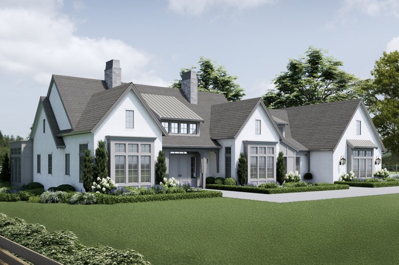 Dream House Plan - Exterior - Front Elevation 3 for Contemporary House Plan #1114-109 - 4 bed, 3 bath