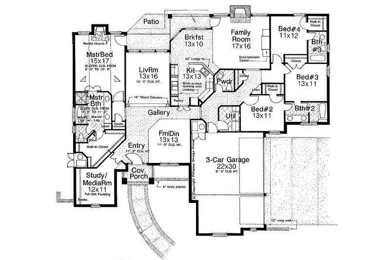 Dream House Plan - Floor Plan - Main Floor for European House Plan #310-1176 - 4 bed, 3.5 bath