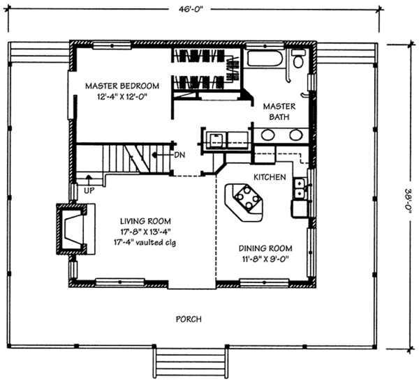 Dream House Plan - Country Floor Plan - Main Floor Plan #140-173