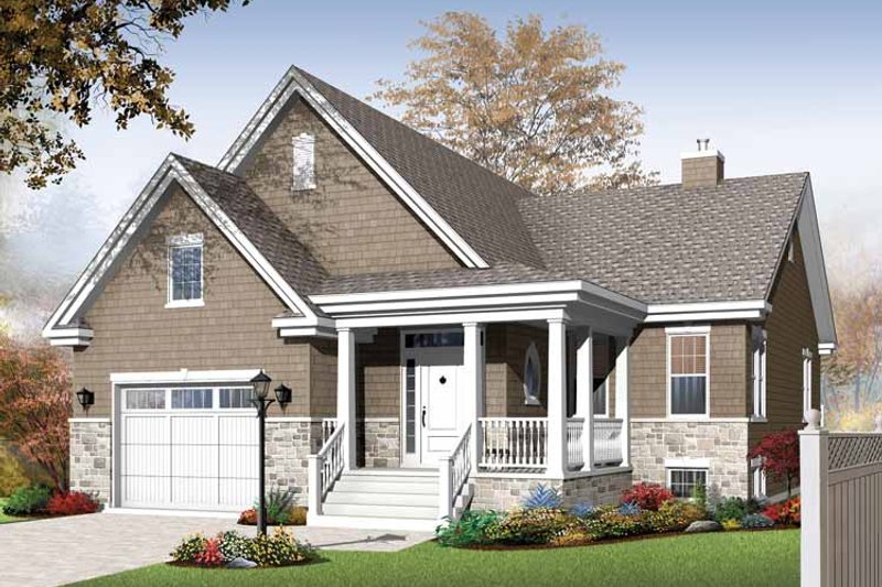 Architectural House Design - Traditional Exterior - Front Elevation Plan #23-2525