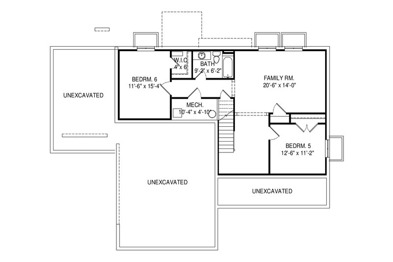 Dream House Plan - Floor Plan - Lower Floor for Traditional House Plan #920-100 - 6 bed, 3.5 bath
