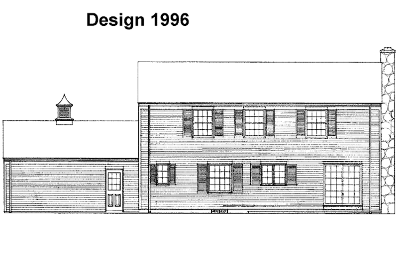 Dream House Plan - Exterior - Rear Elevation for Country House Plan #72-581 - 4 bed, 2.5 bath