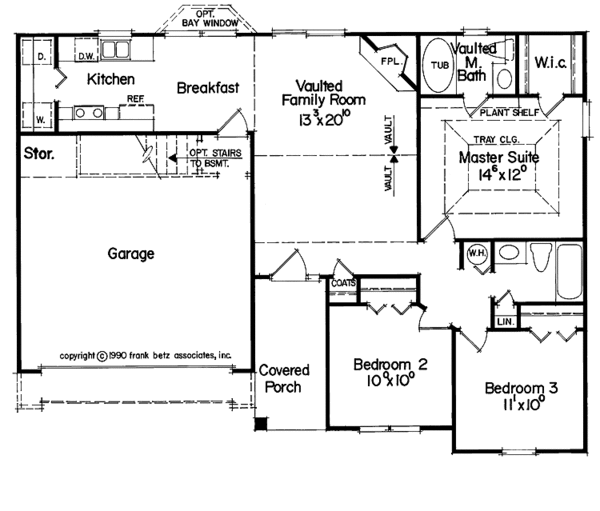 House Design - Ranch Floor Plan - Main Floor Plan #927-147