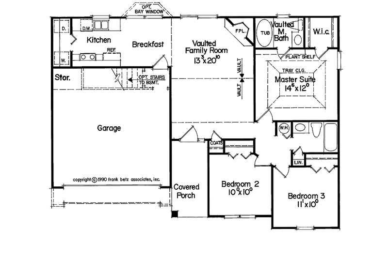 Home Plan - Floor Plan - Main Floor for Ranch House Plan #927-147 - 3 bed, 2 bath
