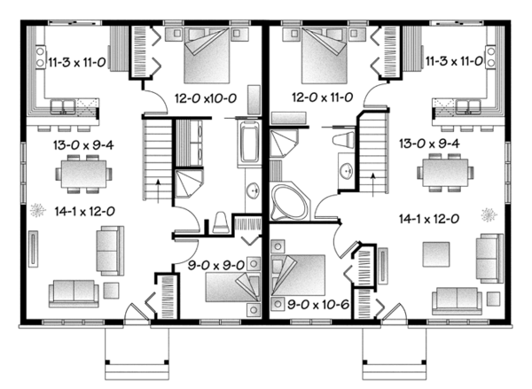 House Plan Design - Craftsman Floor Plan - Main Floor Plan #23-2592