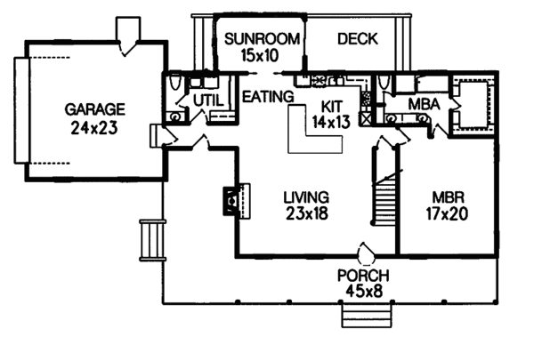 Dream House Plan - Country Floor Plan - Main Floor Plan #15-346
