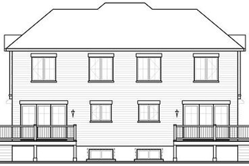 Dream House Plan - Exterior - Rear Elevation for Traditional House Plan #23-776 - 3 bed, 1.5 bath