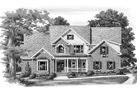 Exterior - Front Elevation 3 for Traditional House Plan #927-718 - 4 bed, 3.5 bath