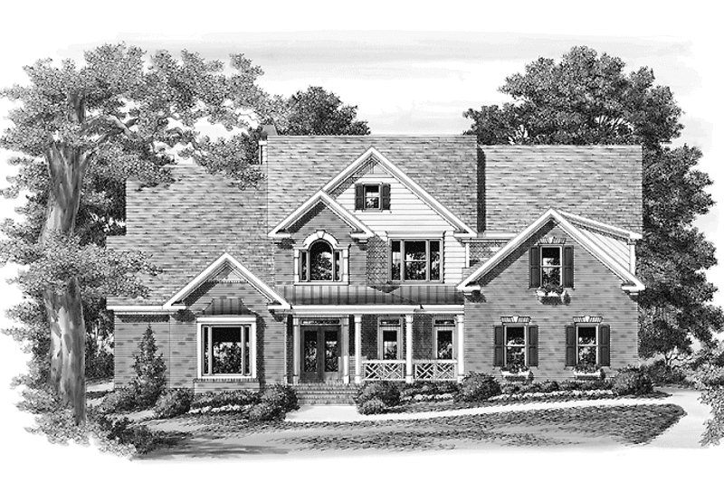 House Plan Design - Exterior - Front Elevation 3 for Traditional House Plan #927-718 - 4 bed, 3.5 bath