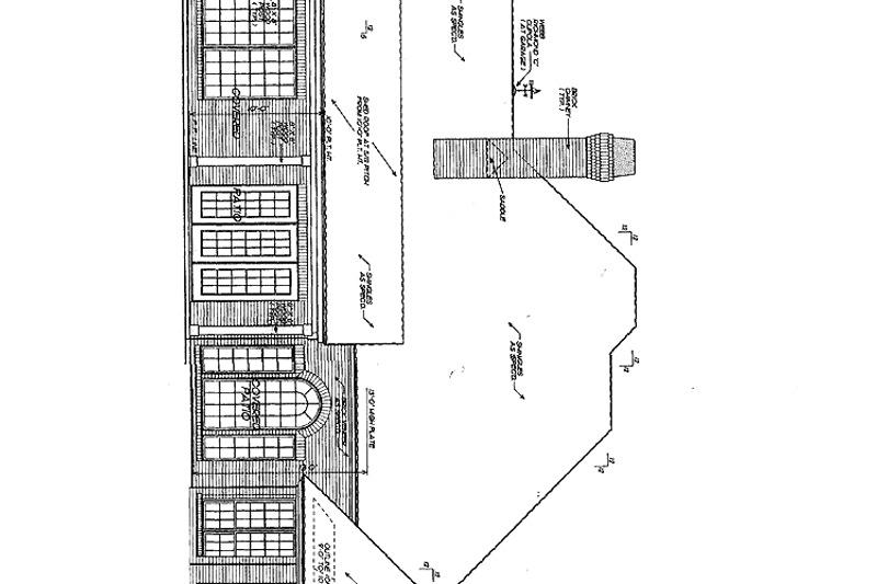 Home Plan - Exterior - Rear Elevation for Country House Plan #310-1147 - 4 bed, 3.5 bath