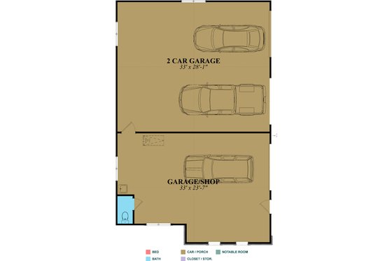 Floor Plan - Main Floor for Traditional House Plan #63-333, 0.5 bath