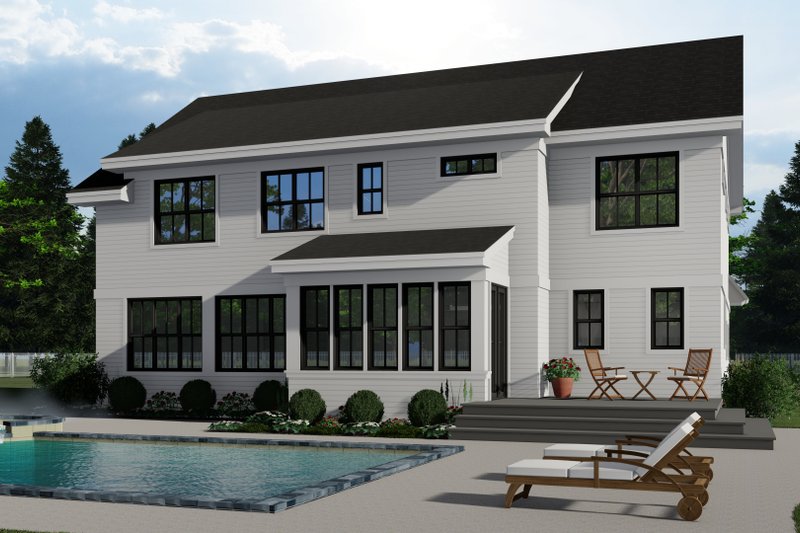 Home Plan - Exterior - Rear Elevation 3 for Farmhouse House Plan #51-1212 - 4 bed, 3.5 bath