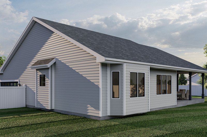 House Plan Design - Exterior - Rear Elevation for Traditional House Plan #455-229 - 3 bed, 2 bath