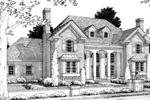 Southern Exterior - Front Elevation Plan #20-336