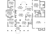Southern Style House Plan - 3 Beds 3.5 Baths 2638 Sq/Ft Plan #406-9618 
