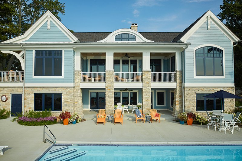 Architectural House Design - Exterior - Rear Elevation 1 for Ranch House Plan #928-293 - 4 bed, 5 bath