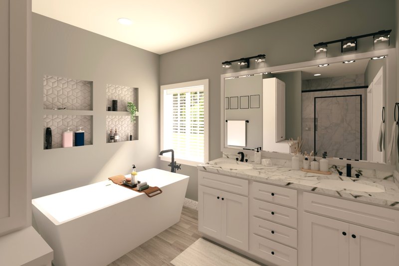 House Plan Design - Interior - Master Bathroom 1 for Traditional House Plan #44-253 - 4 bed, 3 bath
