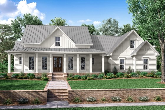 Exterior - Front Elevation 12 for Farmhouse House Plan #430-160 - 3 bed, 2.5 bath