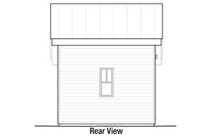 Exterior - Rear Elevation for Bungalow House Plan #915-9 - 1 bed, 1 bath