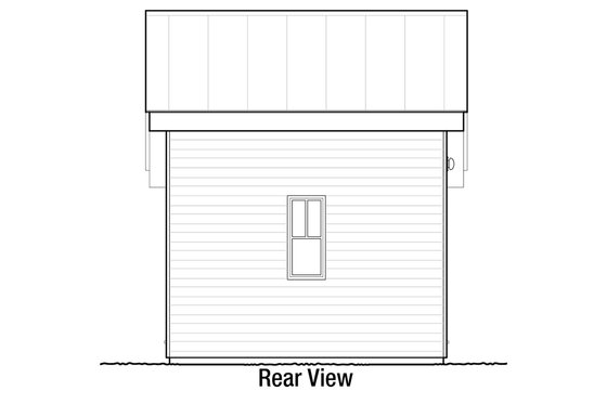 Exterior - Rear Elevation for Bungalow House Plan #915-9 - 1 bed, 1 bath