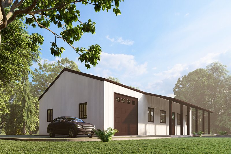 House Design - Exterior - Other Elevation 1 for Barndominium House Plan #1107-10 - 4 bed, 2 bath