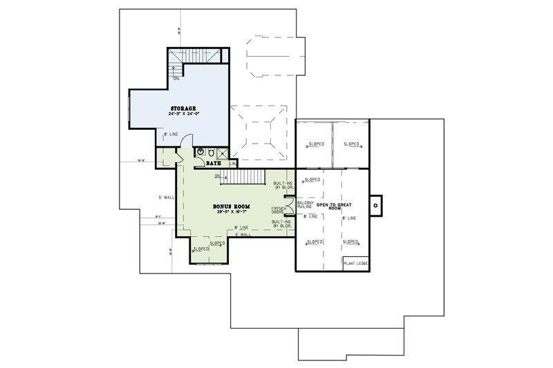 House Plan Design - Floor Plan - Upper Floor for European House Plan #17-412 - 4 bed, 4 bath
