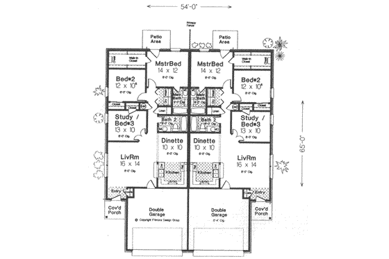 Floor Plan - Main Floor for Traditional House Plan #310-443 - 3 bed, 2 bath