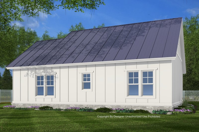House Plan Design - Exterior - Rear Elevation 1 for Bungalow House Plan #51-1441 - 3 bed, 2 bath