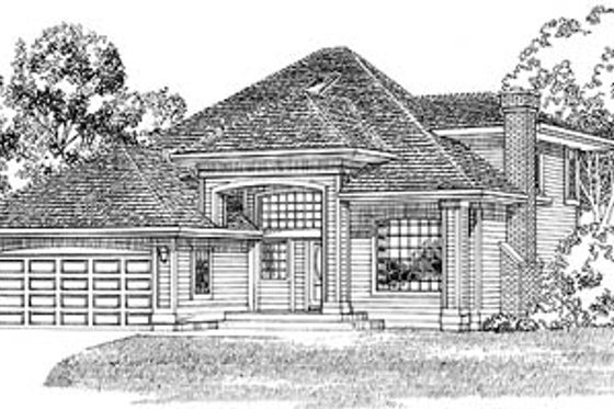 Exterior - Front Elevation for Traditional House Plan #47-266 - 3 bed, 2.5 bath