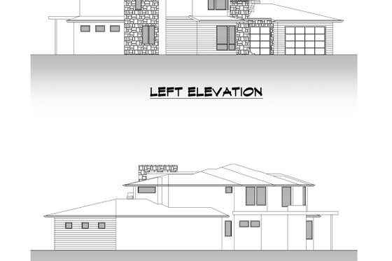 Exterior - Other Elevation 3 for Contemporary House Plan #1066-151 - 4 bed, 4.5 bath