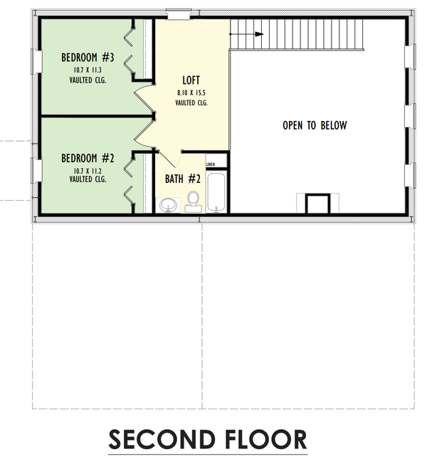 Barndominium Floor Plan - Upper Floor Plan #1092-53