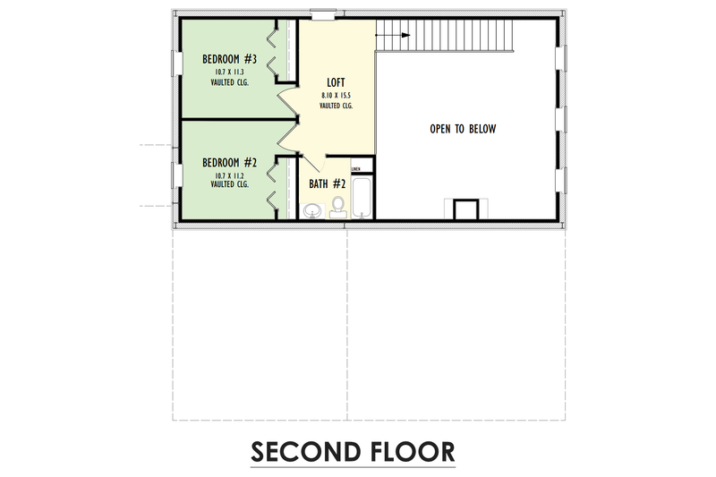 Dream House Plan - Floor Plan - Upper Floor for Barndominium House Plan #1092-53 - 3 bed, 2.5 bath
