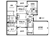 Traditional Style House Plan - 2 Beds 2 Baths 1960 Sq/Ft Plan #45-306 