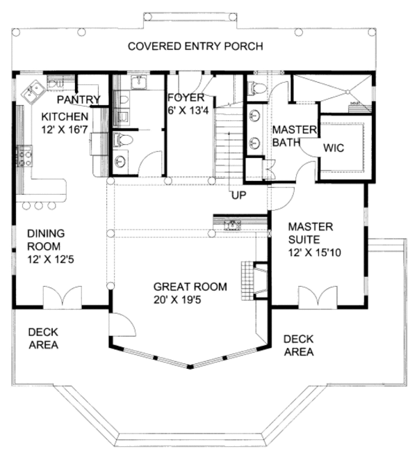 Home Plan - Cabin Floor Plan - Main Floor Plan #117-765