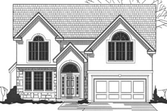 Exterior - Front Elevation for Traditional House Plan #67-807 - 4 bed, 3 bath