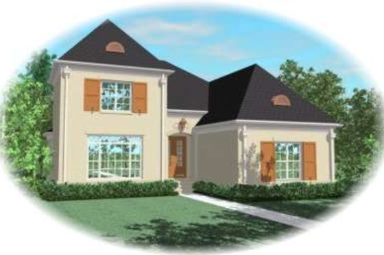 Exterior - Front Elevation for Colonial House Plan #81-1270 - 3 bed, 3 bath