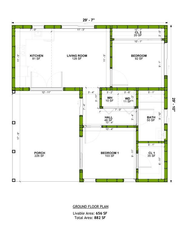 Architectural House Design - Traditional Floor Plan - Main Floor Plan #1106-119