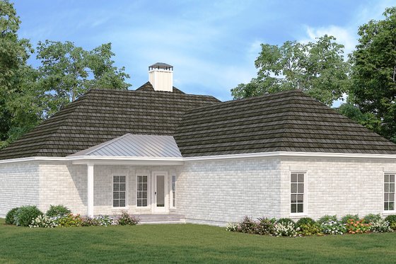 Exterior - Rear Elevation for Farmhouse House Plan #45-636 - 3 bed, 2.5 bath
