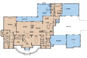 European Style House Plan - 6 Beds 6.5 Baths 10759 Sq/Ft Plan #923-256 