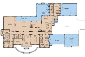 Floor Plan - Main Floor for European House Plan #923-256 - 6 bed, 6.5 bath