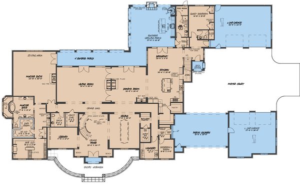 Dream House Plan - European Floor Plan - Main Floor Plan #923-256