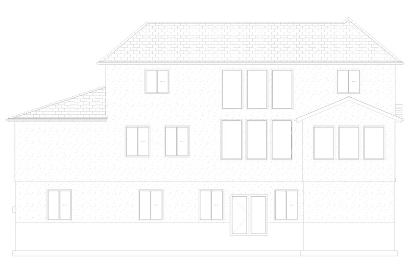 House Blueprint - Exterior - Rear Elevation 3 for Farmhouse House Plan #1060-487 - 4 bed, 3.5 bath