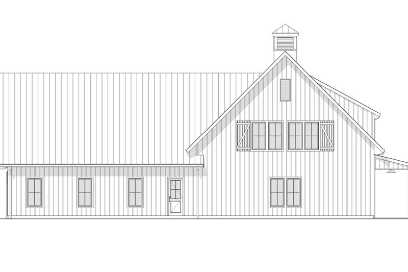 Home Plan - Exterior - Rear Elevation 3 for Barndominium House Plan #1114-56 - 4 bed, 3 bath